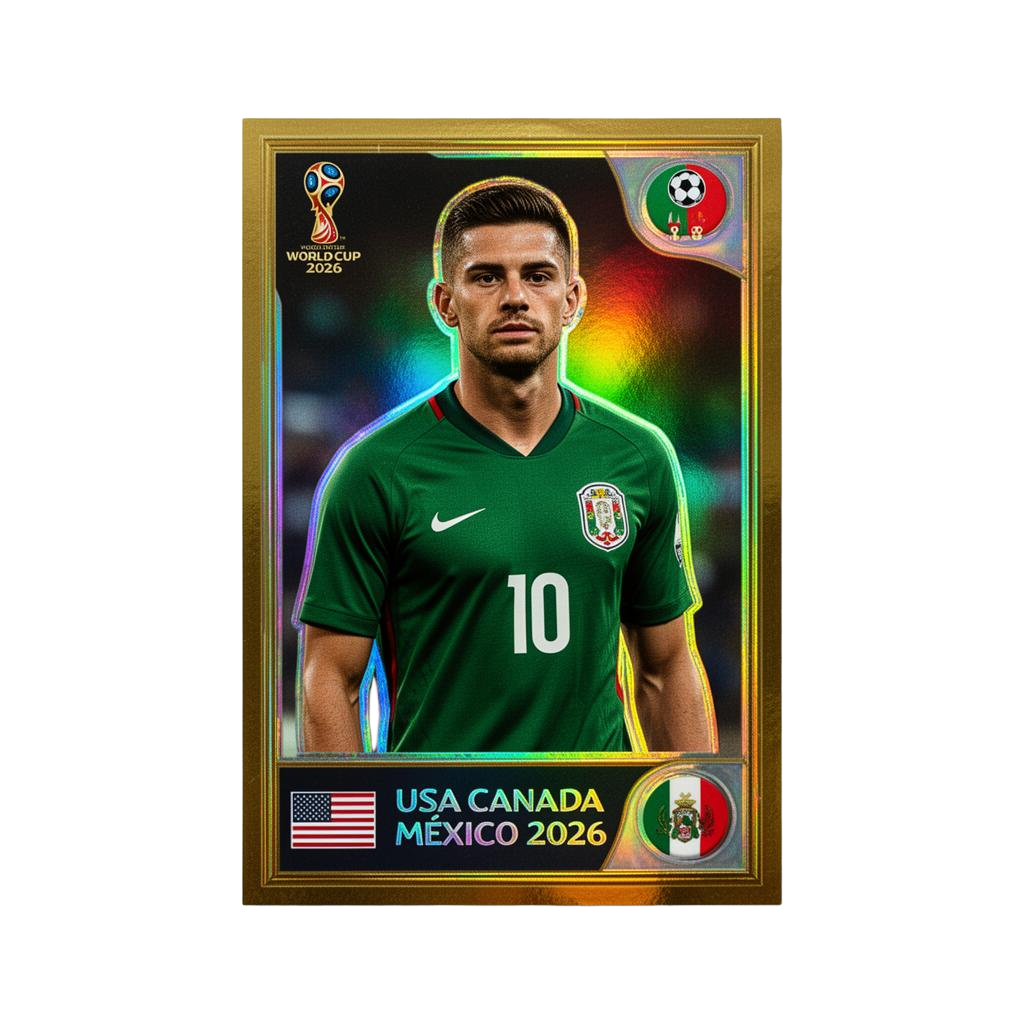 Figurinha holográfica Copa 2026
